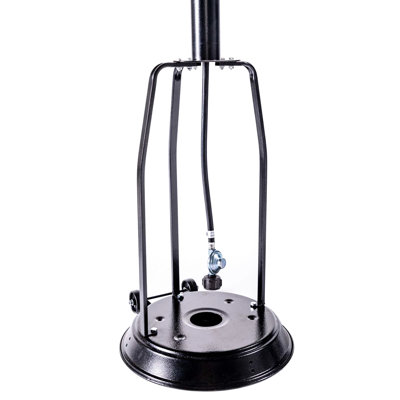 47,000 Outdoor Patio Heater With Wheels, 88 Inch Standing Gas Outside Heater, Stainless Steel Burner, For Party, Garden, Yard - Black Portable Propane , Finish