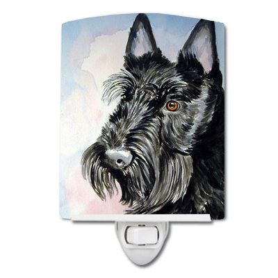 Éclairage de nuit en céramique écossais terrier