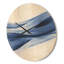 Horloge murale moderne en bois bleu clair scintillant-63617789