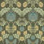 Myrtle Dark Green Floral Ogee Wallpaper-627438630