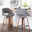 Tabouret de bar et de comptoir rembourré Najrin avec repose-pieds carré (ensemble de 2)-104872002-87284284