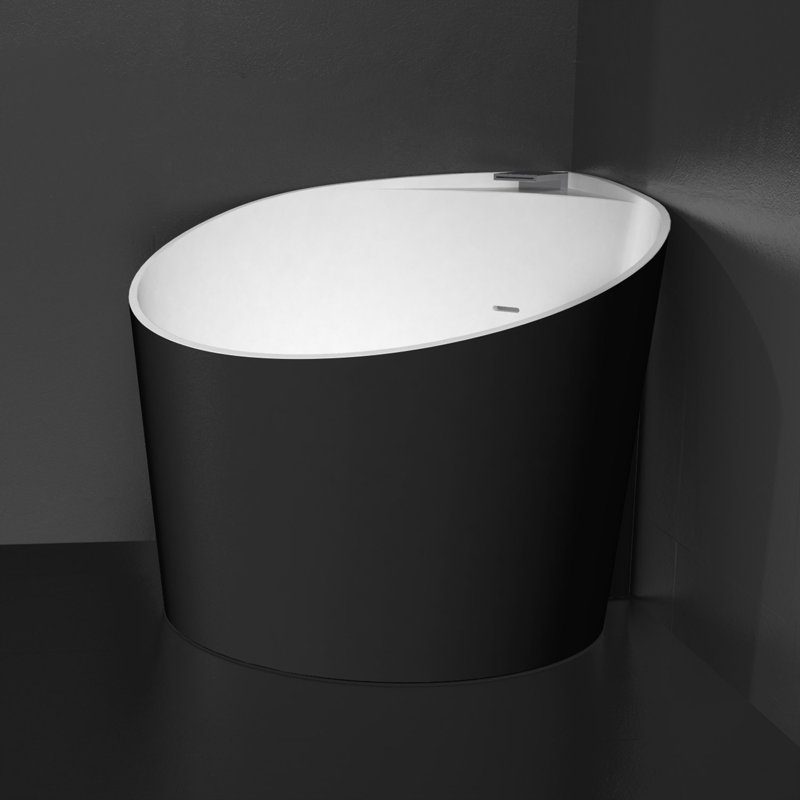 Nova 44.9'' L Freestanding Soaking Bathtub, Black