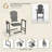 All-Weather Bar Height Adirondack Chair with Cup Holder & UV-Resistant HDPE, Set of 1, Outdoor Patio Bar Stool with Wide Armrests for Deck Porch Backyard,(Table Not Included)-1876140209