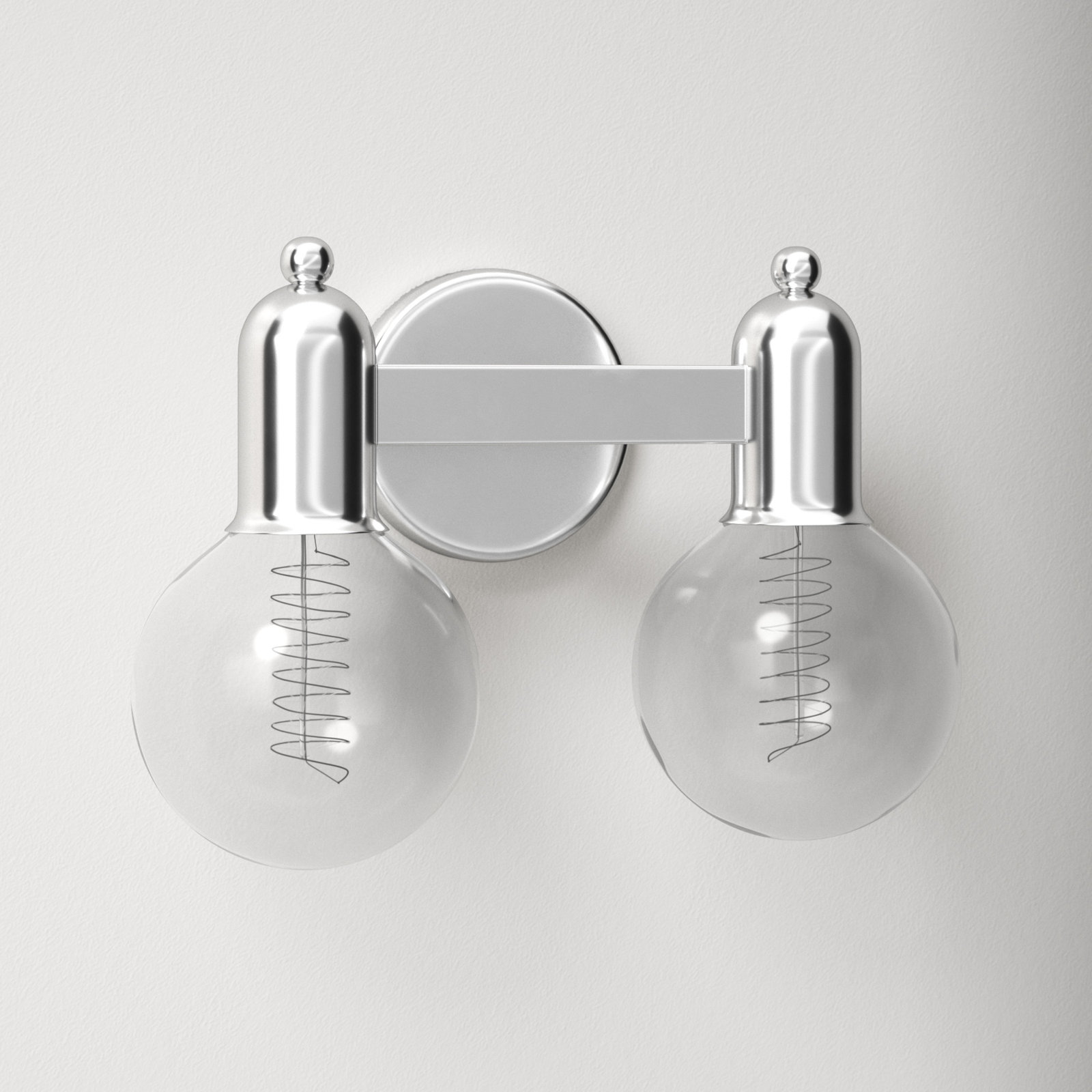 Saimi 2 Light Dimmable Vanity Light, Polished Nickel