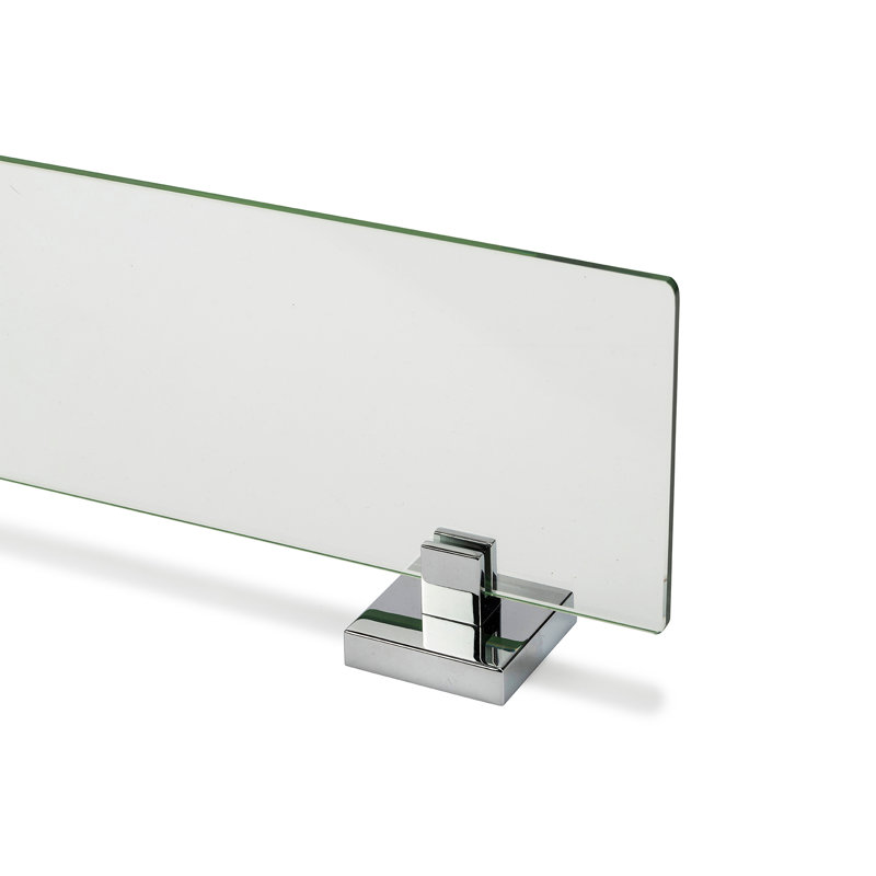 Cheadle Glass Bathroom Shelf with Square Modern Brackets