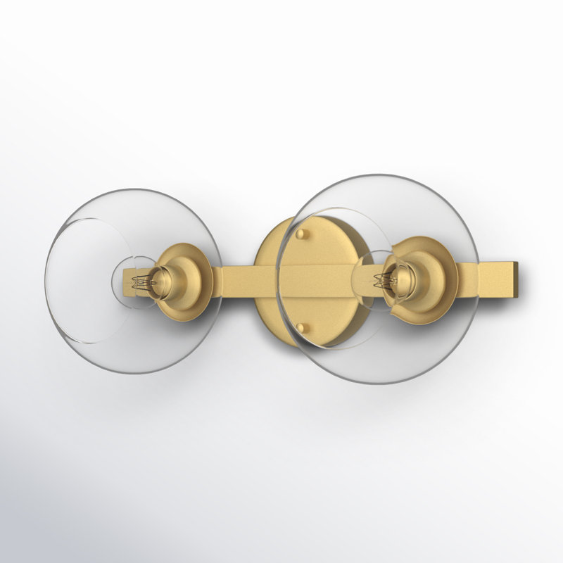 Nathalie Armed Sconce, Brass, 2 Lights, 7" H x 17" W x 17" D