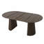 Table de salle à manger extensible 39 "à 71" avec base piédestal cannelée, table de cuisine moderne Scandi pour 6 à 8 personnes-936200869