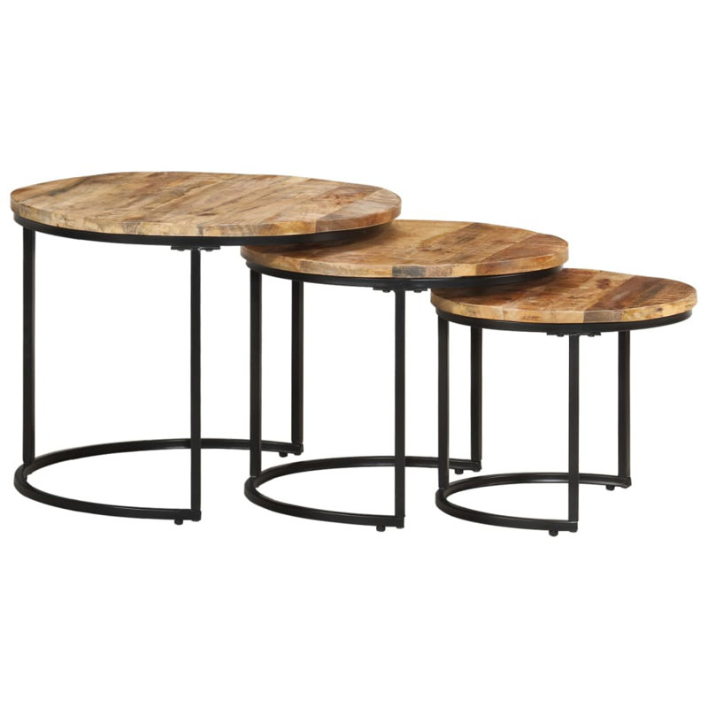 Grajeda Frame Nesting Tables, Brown