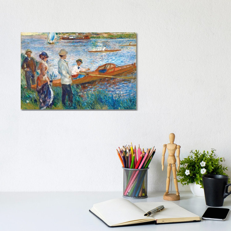Oarsmen At Chatou, 1879 by Pierre-Auguste Renoir - Wrapped Canvas Painting, 20.32 cm H x 30.48 cm W