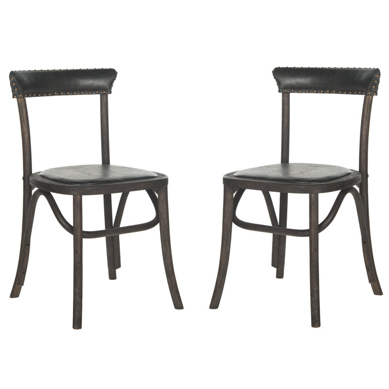 Pembrooke 19'' H Faux Leather Upholstered Oak Side Chair