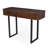 Solid Wood Entryway Table with Fluted Design, Modern Minimalist Console Table with Storage, Narrow Sofa Table with Metal Legs for Entryway Hallway Living Room(Honey+Black)