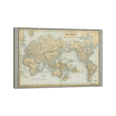 The World Map Neutral by Wild Apple Portfolio - Wrapped Canvas Gallery-Wrapped Canvas Giclée