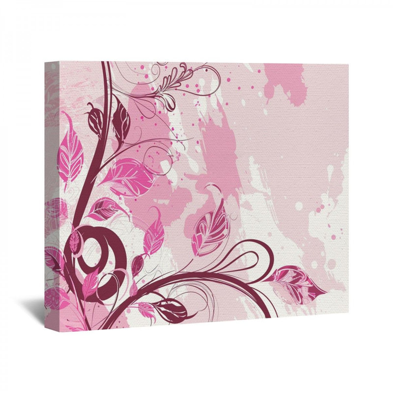 Fleurs florales sur toile, H 32 po x l 32 po x P 3 po