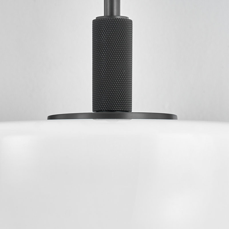 LETHBRIDGE 1 LIGHT PENDANT, 15" H x 11" W x 11" D, Aged Brass