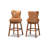 Swivel Upholstered Counter Stool with Solid Wood Frame