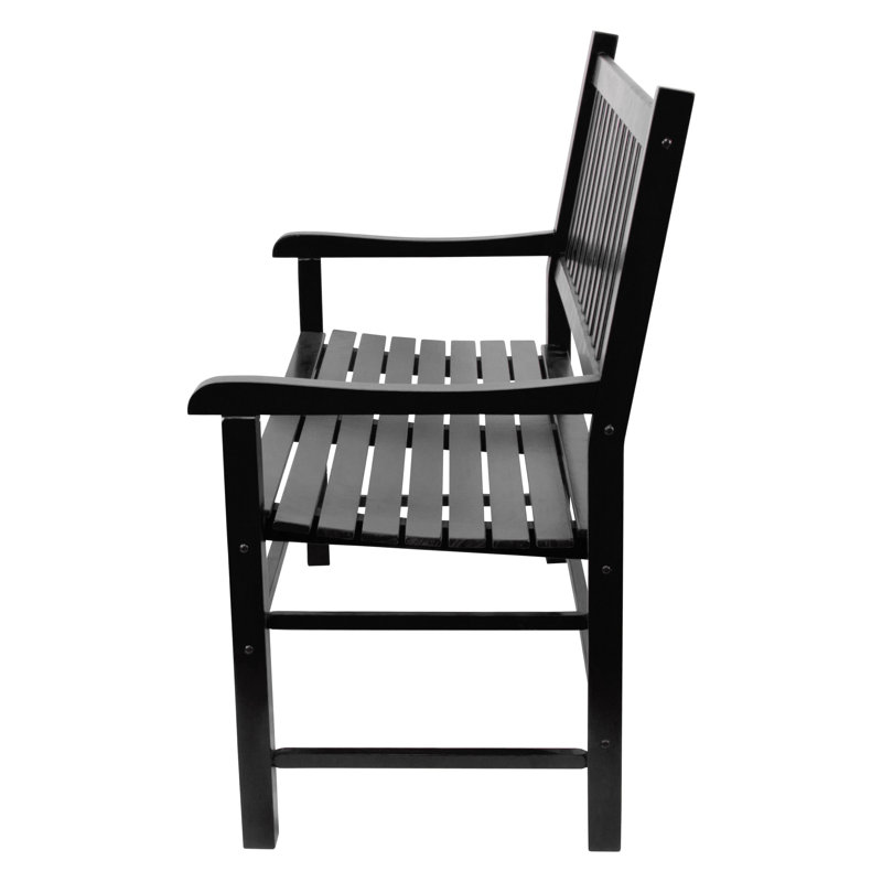 Almah Outdoor Bench, Black