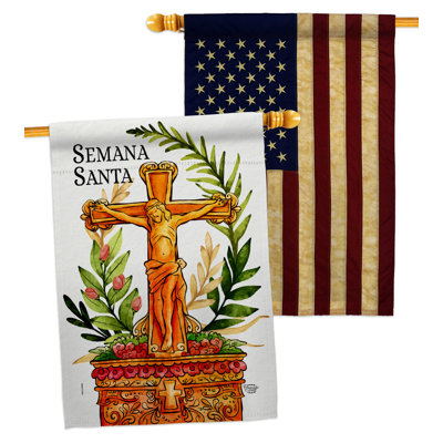 Drapeau de maison en polyester 40 x 28 po à 2 côtés