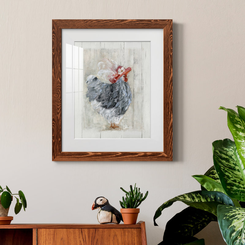 Dimanche, meilleure poule - impression encadrée sur papier, Érable, H 24 po x l 18 po x P 1,5 po