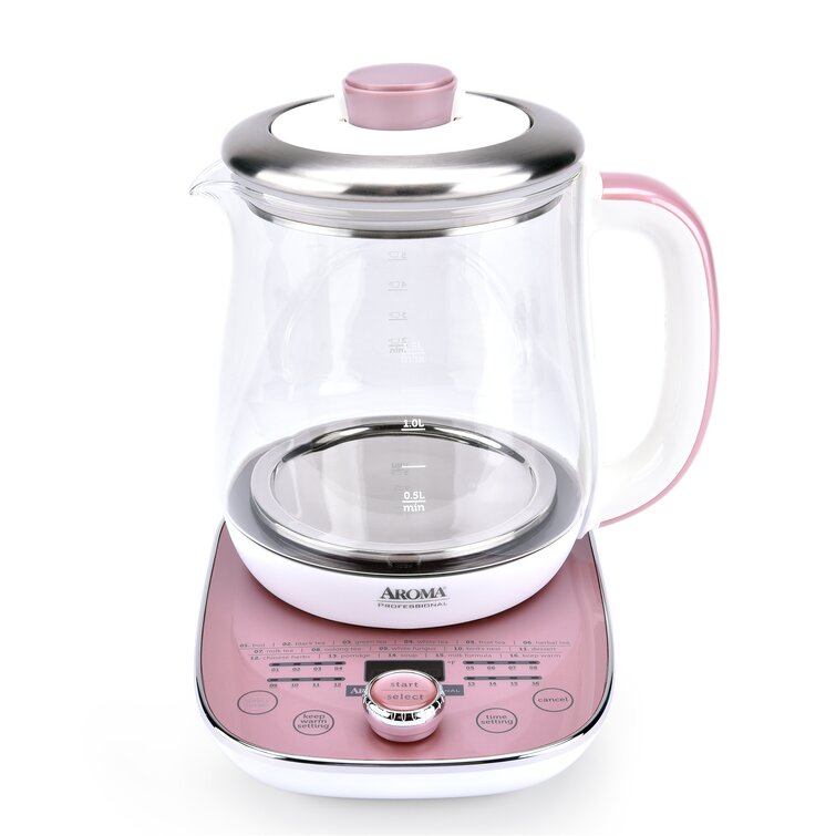 AROMAÂ® Professional 1.5L / 6-Cup Glass Digital Electric Tea Maker,  Automatic Keep Warm Mode, 16 Different Heat Setting Options, Spill-Free  Pouring Spout (AWK-701) & Reviews