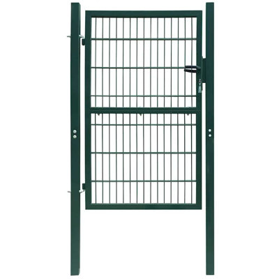 vidaXL 2D Fence Gate (Single) Green 39.4x55.1"