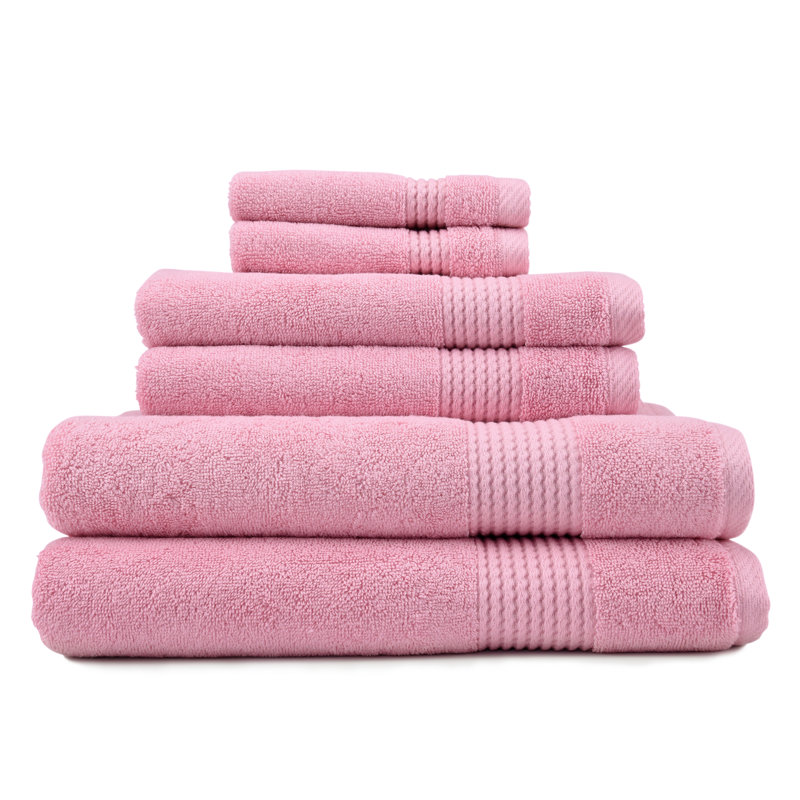 Ensemble de serviettes 6 pièces Adlena, Rose