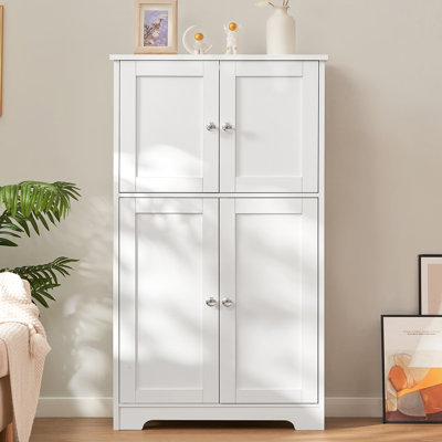 Jussiah Storage Cabinet,Bathroom Storage Cabinet with 4 Doors & Adjustable Shelf