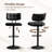 Swivel Adjustable Height Bar Stools with Footrest and Thick Cushion Curved Backrest(Set of 3)-1557321671