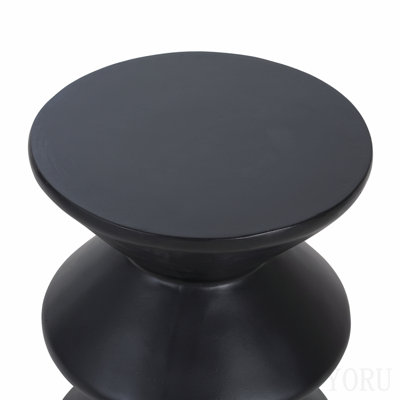 Table d'appoint d'extérieur moderne en béton, table de bout d'intérieur, noir