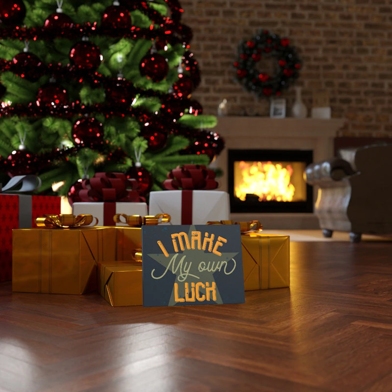I Make My Own Luck 1 Piece Wrapped Canvas Wall Art, 28cm H x 36cm W