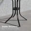 Table d'appoint ronde pour terrasse, plateau de table ondulé pour l'extérieur