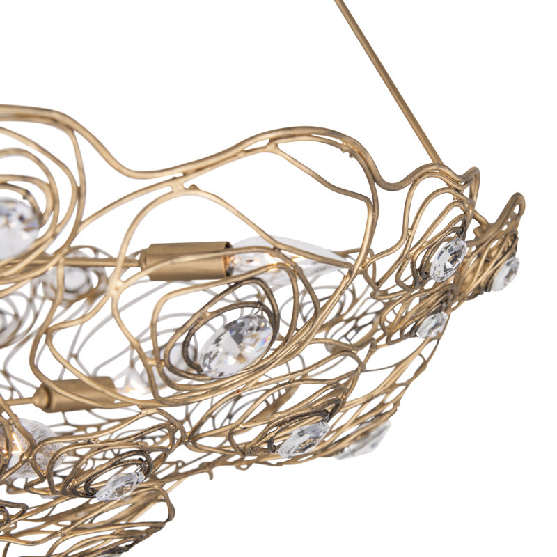 Luminaire suspendu inversé Ethereal Rose - dégradé or Havana - l 32,5 po x H 31,5 po, 8