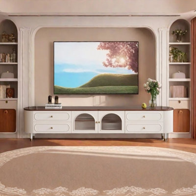 Simple design solid wood TV cabinet