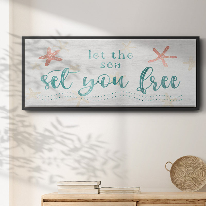 Sea Free- Framed Canvas, 20" H x 50" W