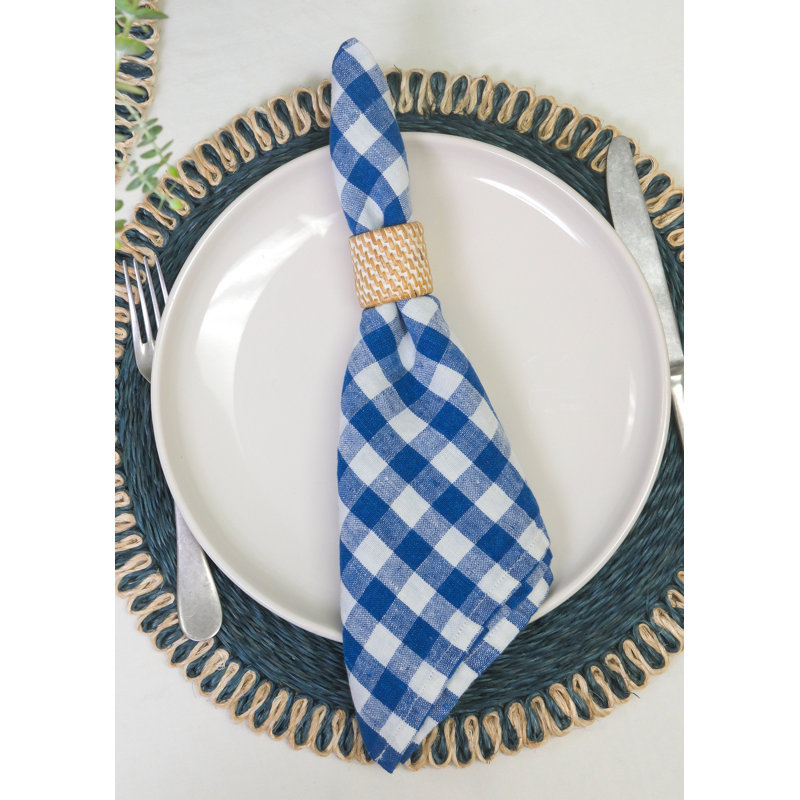 Alessandro Linen Square Napkins, Sky