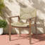 Chaises de patio en teck durable, bois d'acacia et osier, style rustique