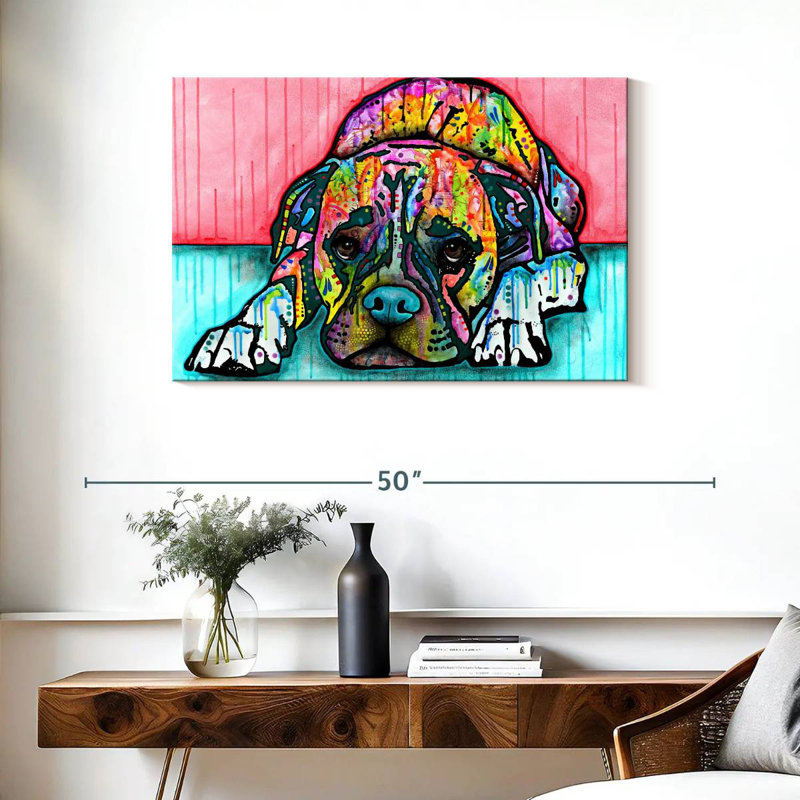 Brampt Lying Boxer, 24" H x 36" W