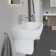 D-Code White Ceramic Rectangular Wall Mount Bathroom Sink with Overflow