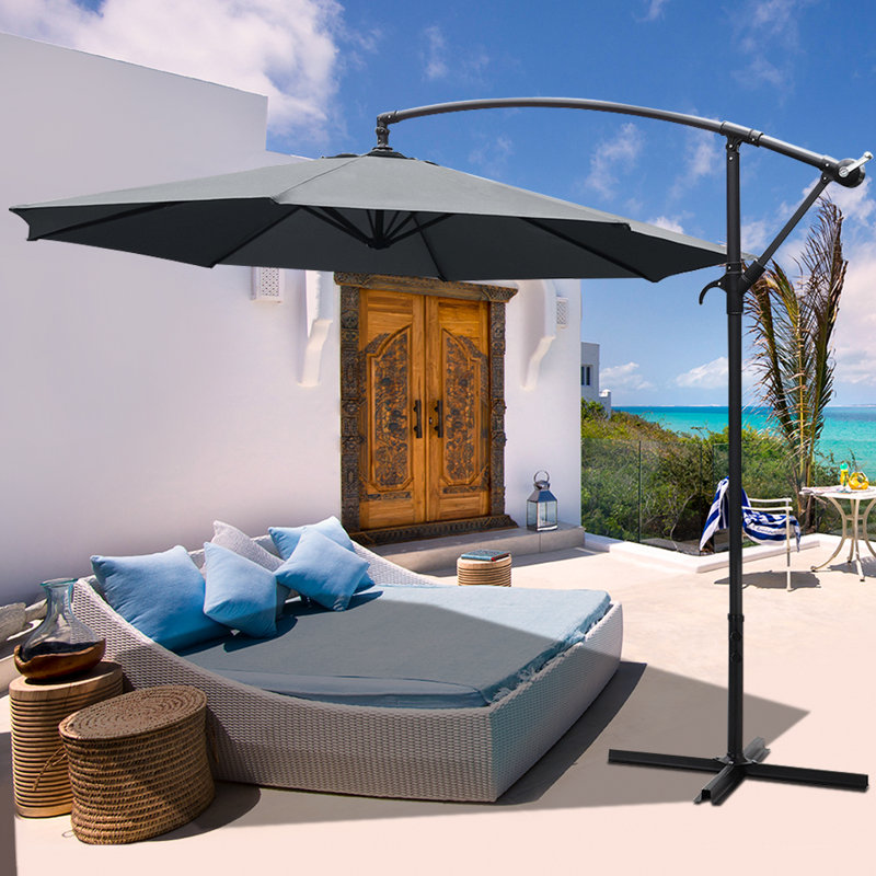 Annora 300cm Tilt Cantilever Parasol, Dark Grey