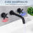 Wall Mounted Double Handle Bathroom Vessel Sink Faucet With Pop-up Drain-108813814