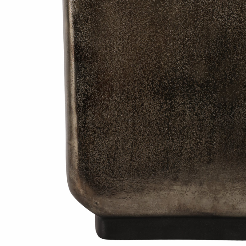 Parsa Metal Vase, Bronze, 16" H x 11" W x 11" D
