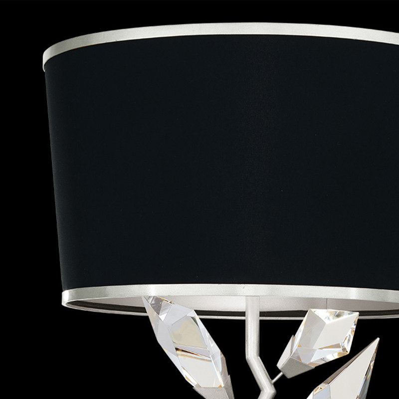 Foret Metal Table Lamp, Silver, Black