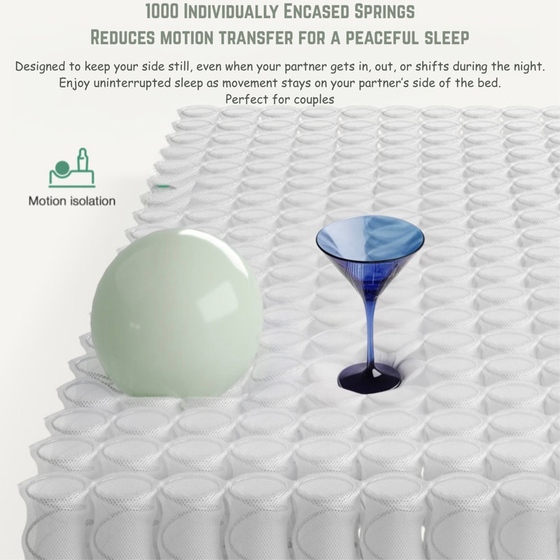 25cm Memory Foam Pocket Sprung Mattress, Soft-Med Firm Feel, Reduce Motion Transfer., Double (4'6)
