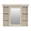 Armoire à miroir murale 35 "avec 6 tablettes ouvertes et tablette réglable-177200760