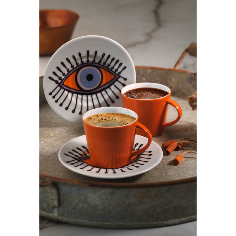 Le Creuset Red Espresso Cup and Saucer