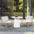Rubberwood Outdoor Armless Lounge Chair