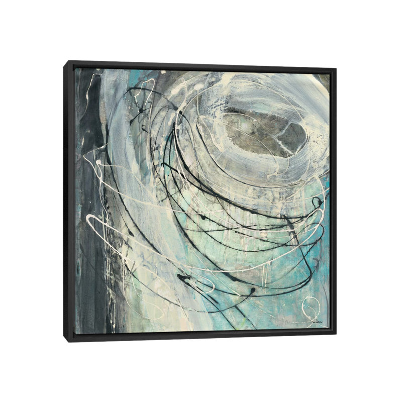 « twister », reproduction d’art sur toile tendue, H 37 po x l 37 po x P 1,5 po, Toile avec cadre noir, Pas de tapis