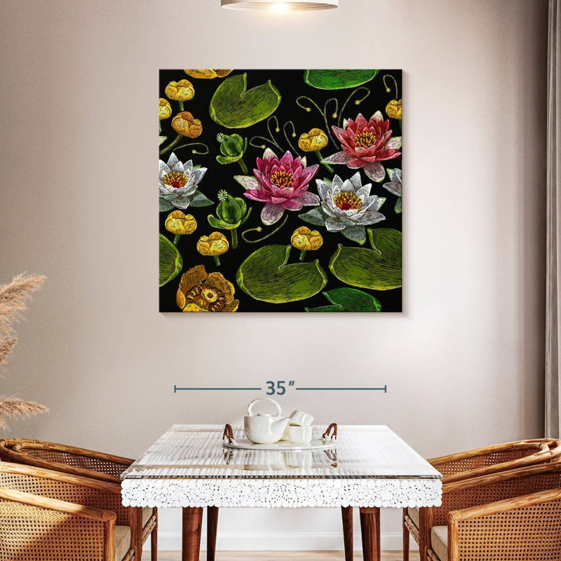 Broderie Harnek Lotus Garden, H 39 po x l 39 po
