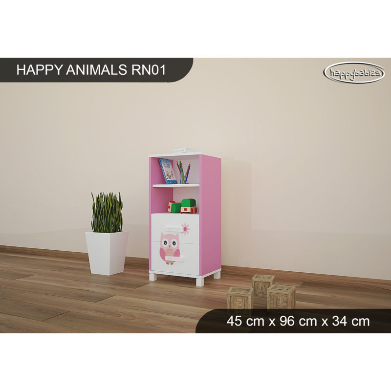 45cm W Animals Kids Cube, Pink