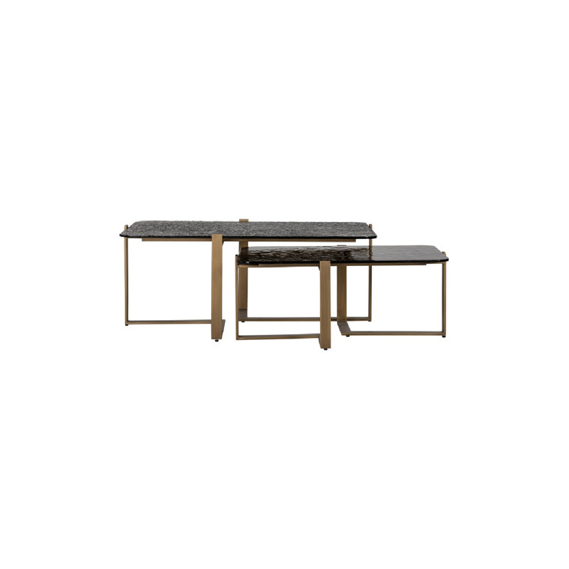 Coffee Table Glass Top Nesting Coffee Table