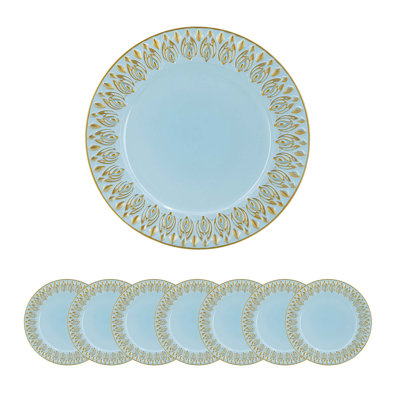 Ensemble de 8 assiettes de présentation en plastique, D14 po